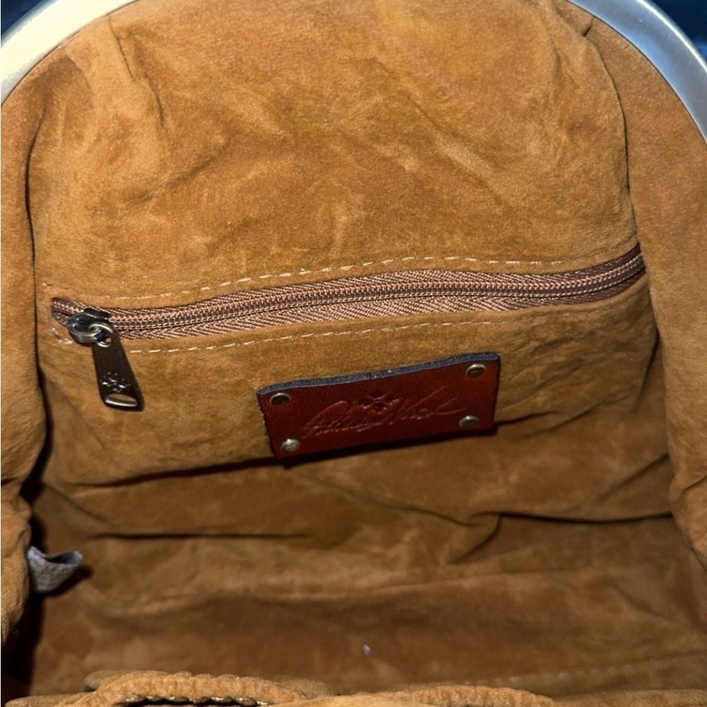 PATRICIA NASH Handbag Silvia Leather Frame Small Red Shoulder Bag AUTHENTIC NEW - Picture 10 of 11